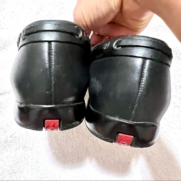 PRADA Made in Italy genuine Black Leather Loafers womens Size: 5.5 / IT 35.5 - Picture 8 of 11